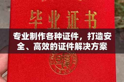 伍家岗专业制作各种证件，打造安全、高效的证件解决方案